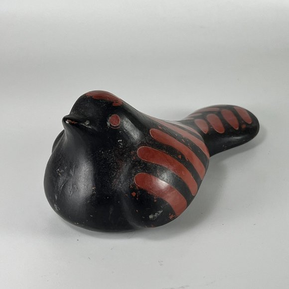 Vtg Peruvian Chulucanas Pottery Dove Sculpture Figurine Collectible Signed - Picture 1 of 13